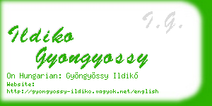 ildiko gyongyossy business card